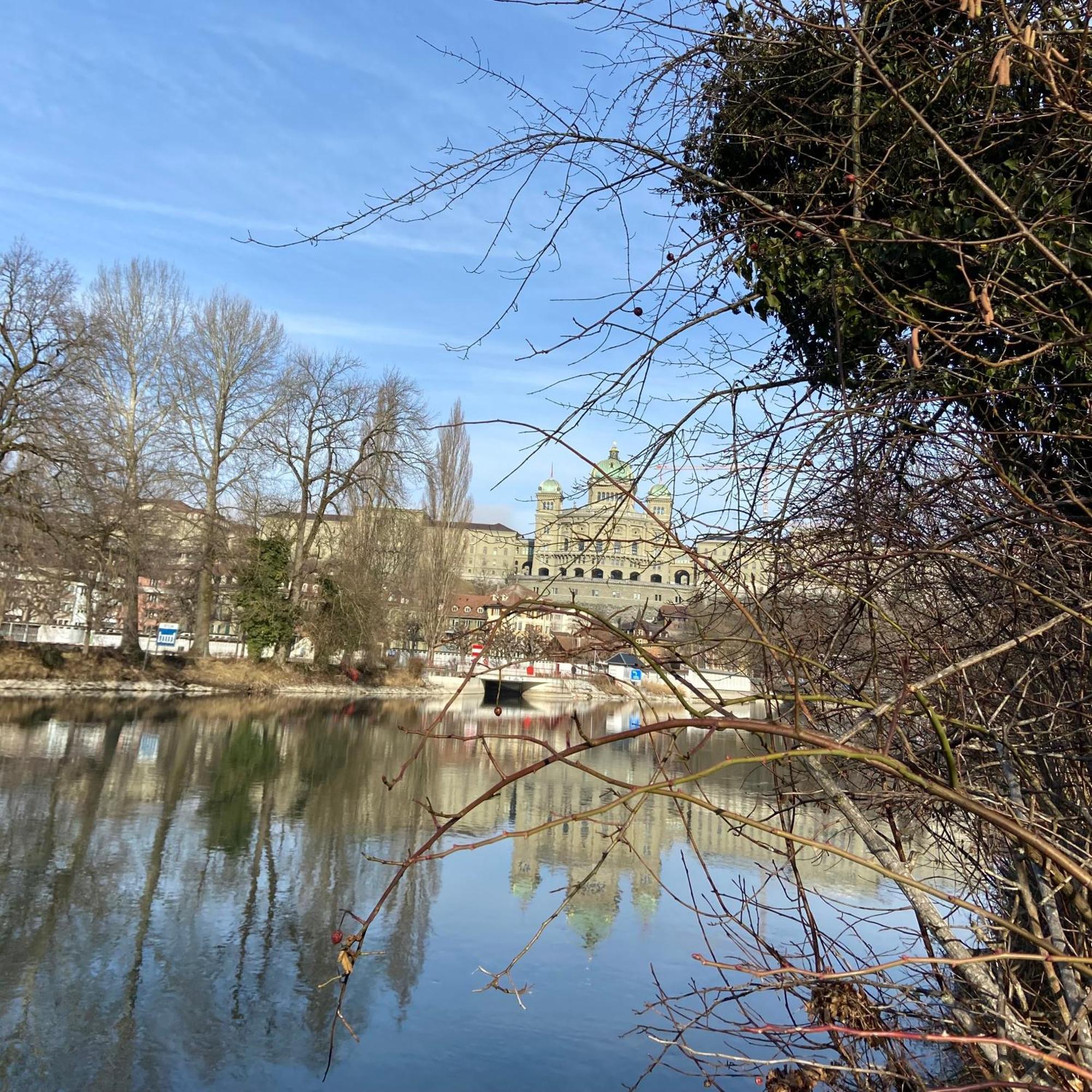 Naturnahe Familienwohnung Ruschegg Bagian luar foto