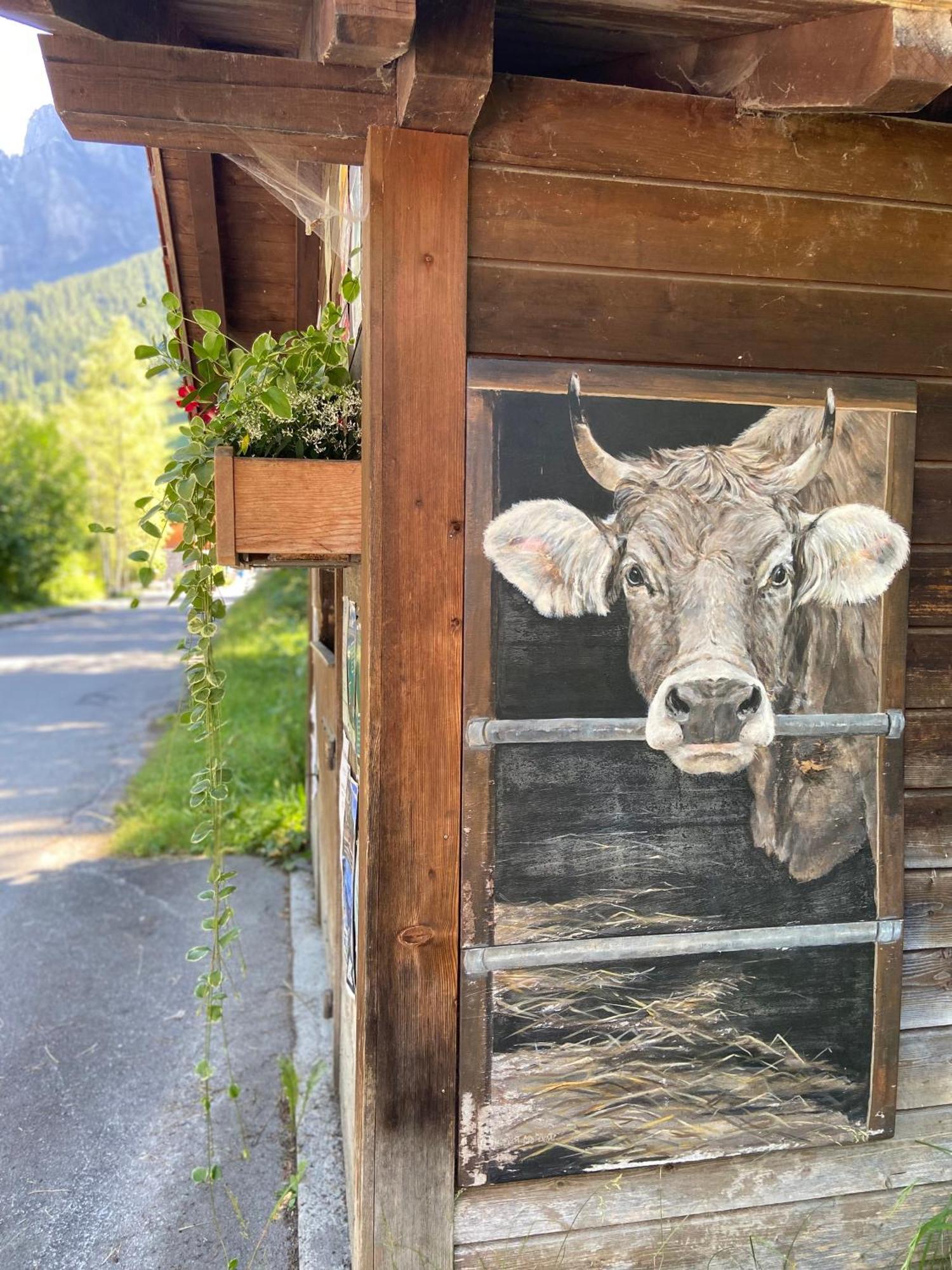Naturnahe Familienwohnung Ruschegg Bagian luar foto
