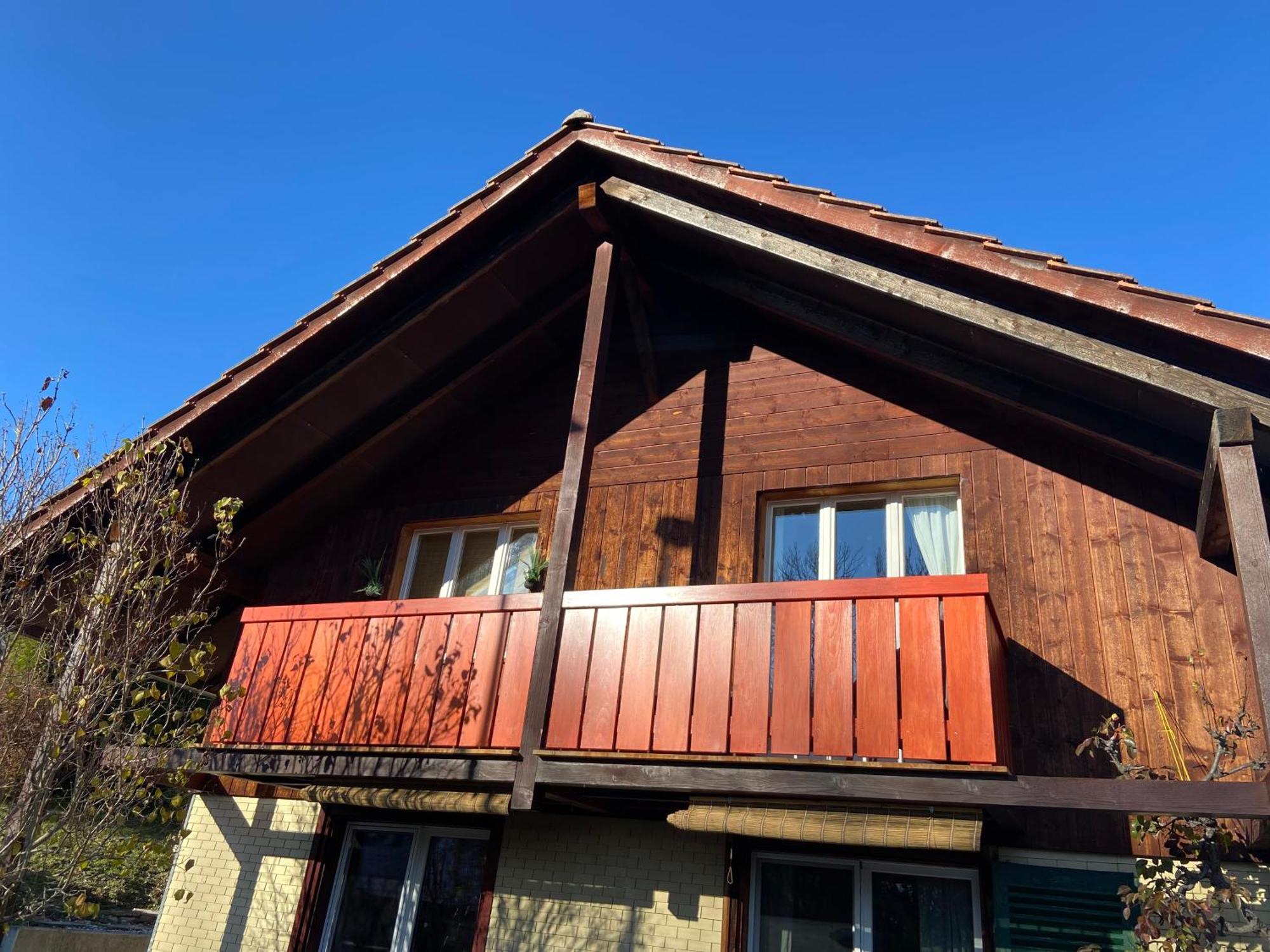 Naturnahe Familienwohnung Ruschegg Bagian luar foto