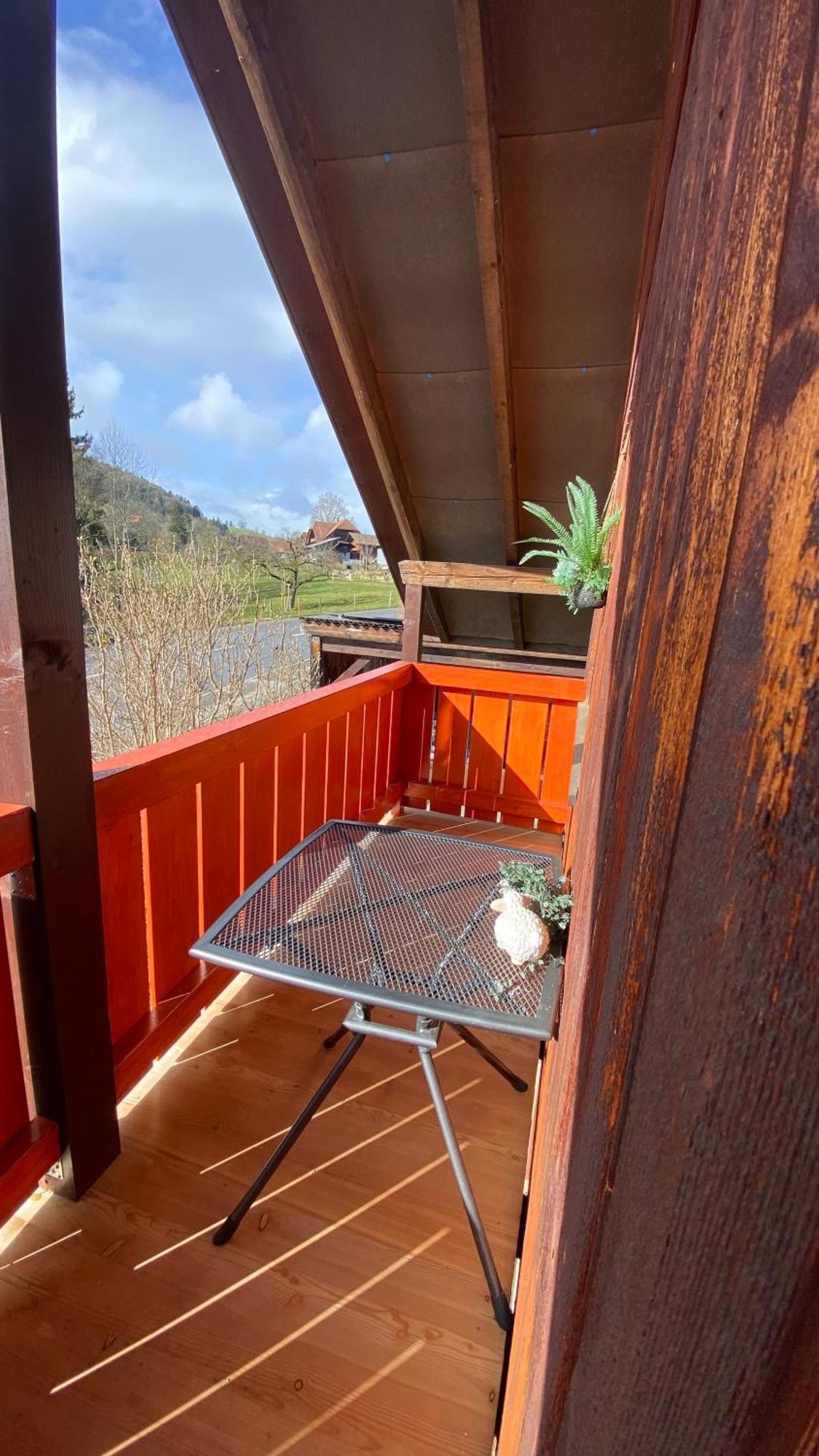 Naturnahe Familienwohnung Ruschegg Bagian luar foto